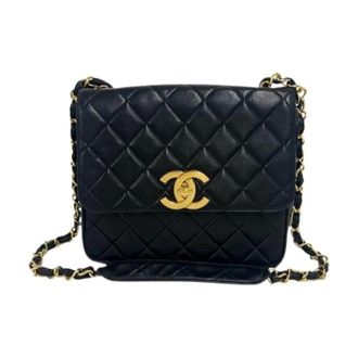 Chanel Pre-owned Vintage Schoudertas - Dames - Pre-owned - Zwart - Maat: ONE Size Leer