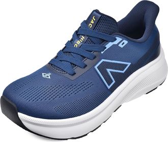 JACKSHIBO Slip in Men Hands Free Wide Toe Box Shoes Slip on Trail Running Walking Tennis Athletic Sneakers Width Arch Support Plantar Fasciitis Orthopedic Shoes