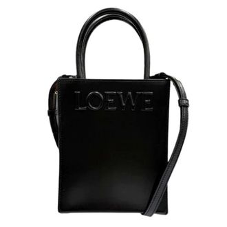 Loewe Pre-owned Standard A5 Leren Tote Bag - Dames - Vintage Shopper - Zwart - ONE Size - Leer - Vintage