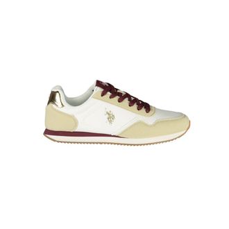 U.S.Polo Association White Polyurethane Womens Womens Sneaker
