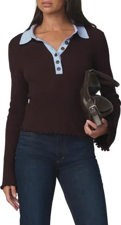Joe's Riley Polo Sweater in Espresso at Nordstrom, Size X-Small