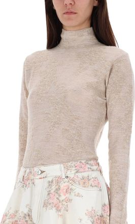 Ganni Alpaca Blend Sweater - Beige
