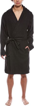 James Perse Linen Hooded Robe