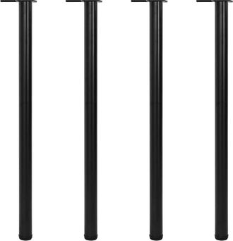 vidaXL Patas De Mesa Ajustables En 4 Alturas Negro 1100 Mm Vidaxl