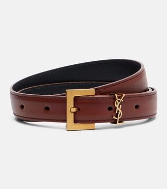 Saint Laurent Cassandre leather belt