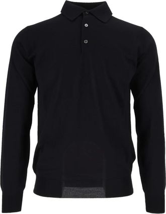 FILIPPO DE LAURENTIIS Polo Zip ML Rm 16R - Tops - Hombre - Azul - 2XL