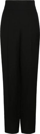 Ferragamo Womens High-Waisted Wide-Leg Pants In Black