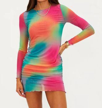 Beach Riot Roma Dress In Strawberry Sunset Ombre