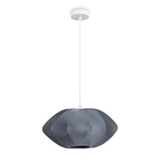 Paco Home L&aacute;mpara Colgante Luminaria De Suspensi&oacute;n Sal&oacute;n Dormitorio Comedor Moderna Nylon E27 Gris, L&aacute;mpara Colgante - Tipo 2 - Paco Home