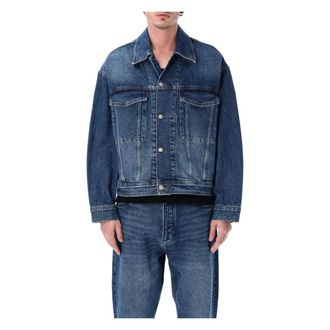 STUDIO NICHOLSON Denim Jackets, male, Blue, Size: S Stein Denim Jacket