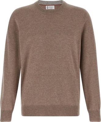 Brunello Cucinelli Maglione girocollo in cashmere - Marrone