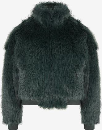 Balenciaga Kurzer Mantel mit Stehkragen und Fledermaus&auml;rmeln