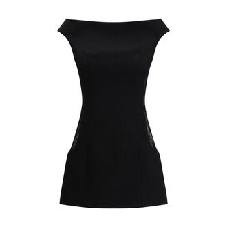 Marine Serre Fleece Wool Casual Womens Dress