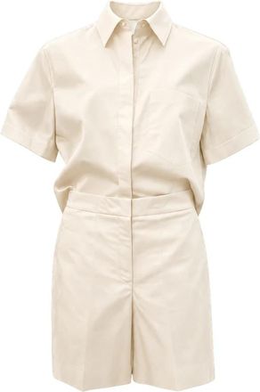 Kaos Shorts con tasca a filo con elastico dietro - Dames - Overhemden - Beige - XL - Linnen - Overhemden