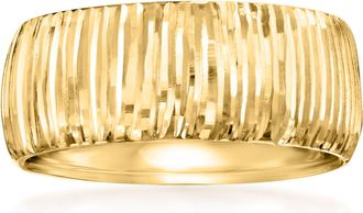 Canaria Canaria Italian 10kt Yellow Gold Diamond-Cut Ring
