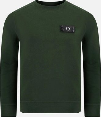 Mastrum Mens Ma.strum MAS4560 Neo Crew Sweatshirt - Oil Slick - Green - Size: 38