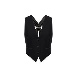 Dondup Bistretch Gilet - female - Dondup - Waistcoats - Black - S - Jackets