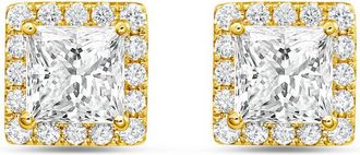 Diana M. Jewels 14KT YELLOW GOLD LAB GROWN FASHION EARRINGS WEIGHING 10.00 CTS TW