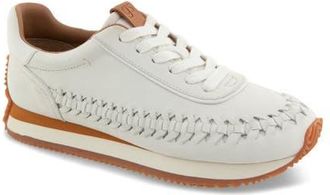 Gentle Souls Jolena Woven Detail Sneaker in White Leather at Nordstrom, Size 7.5
