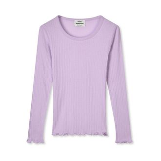 Mads Norgaard Tops, Dames, Paars, L, Katoen, Pointella Troja Tee LS
