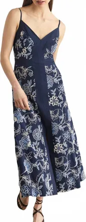 Tanya Taylor Madden Dress In Maritime Blue Multi