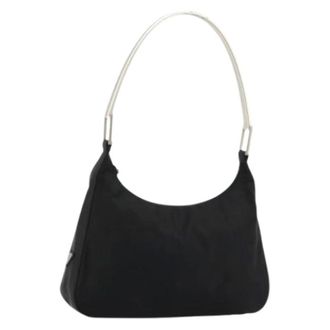 Prada Pre-owned Shoulder Bags, female, Black, Size: ONE SIZE Pre-owned Vintage Nylon Shoulder Bag