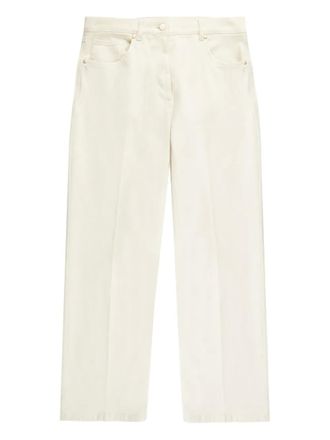 Slowear straight-leg cropped trousers - Neutrals