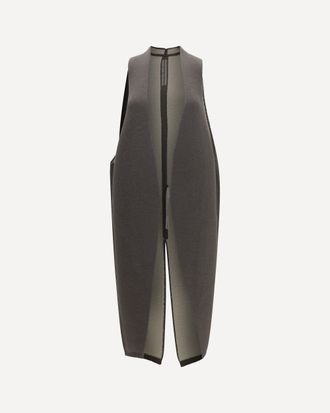 Rick Owens Long wool and shearling Vest Female S
