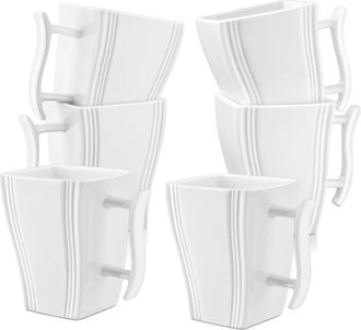 OEM Tazas De Cer&aacute;mica, Dise&ntilde;o Duradero, F&aacute;ciles De Limpiar, 330 Ml, 6 Unidades