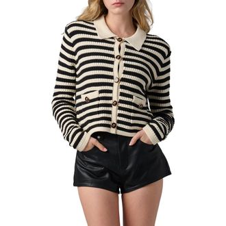 Blank NYC Stripe Cardigan in Anchor Down at Nordstrom, Size X-Small