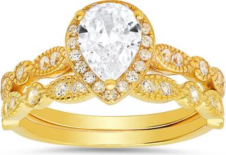 Queen Jewels Sterling Silver 2-Piece Ring Set in Gold at Nordstrom Rack, Size 6