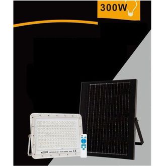 Trade Shop Trade Shop - Foco Panel Solar 300w Luz Fria 6500k Ip65 Mando A Distancia S12a-300w