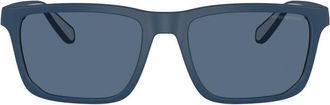Emporio Armani Dark Blue Rectangular Mens Sunglasses EA4219 576380 57