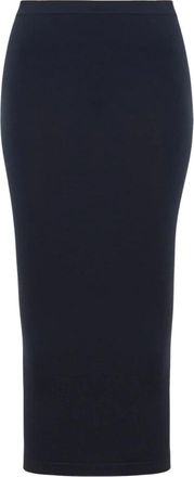 Wolford Merino Wol Blend Potloodrok - Dames - Kokerrokken - Blauw - L - Wol - Rokken