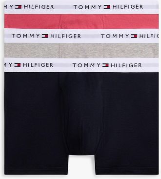 Tommy Hilfiger Mens Cotton Classics Trunk 3-Pack - Red - XL