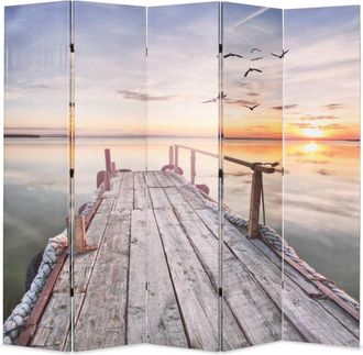 vidaXL Biombo Divisor Plegable 200x170 Cm Lago Vidaxl