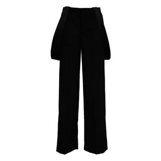 Dondup Wide Trousers, female, Black, Size: W27 Wide Trousers