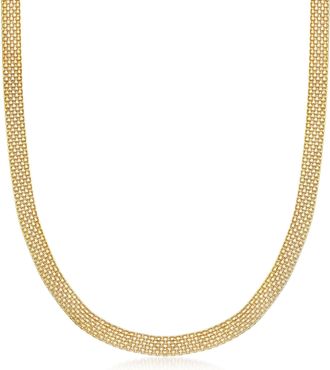 Ross-Simons 18kt Gold Over Sterling Bismark-Link Necklace