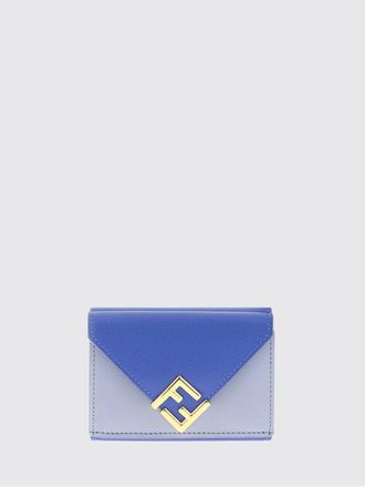 Fendi Portafoglio tri-fold FF Diamonds in pelle a grana con monogramma