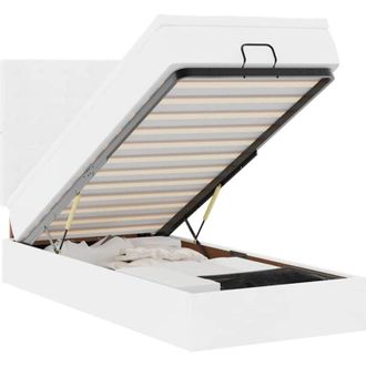 vidaXL Cama Otomana Colch&oacute;n Cuero Sint&eacute;tico Blanco 80x200cm Vidaxl