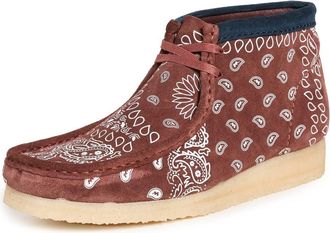 Clarks Mens Wallabee Boots, Brick Paisley, 9 UK