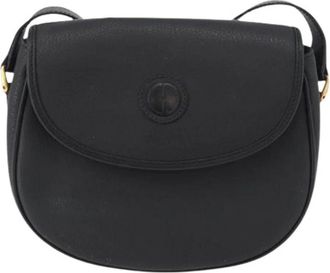 Gucci Pre-owned Leren Crossbodytas - Dames - Vintage Schoudertas - Zwart - ONE Size - Leer - Vintage