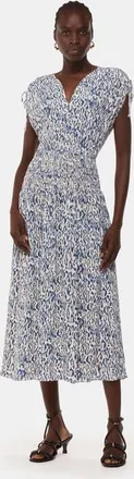 Whistles Flaming Leopard Print Midi Dress in Ivory/multi at Nordstrom, Size 12