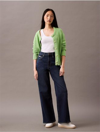 Calvin Klein Jeans Calvin Klein Womens Ultra High Rise Wide Leg Fit Jeans - Blue - 26W x SL