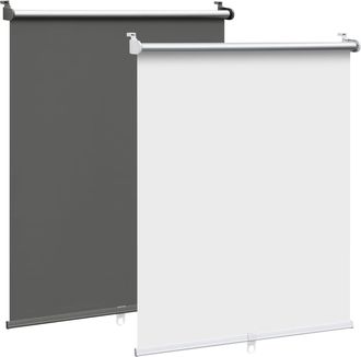 Woltu Tenda Oscurante Senza Foratura, Tenda A Rullo Coprente Termoisolante Per Finestra O Porta, Protezione Privacy Bianco Cordless 90x150 Cm - Woltu