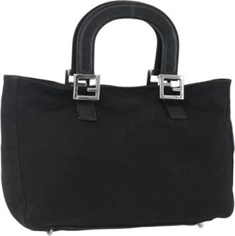 Fendi Pre-owned Nylon Handtas - Dames - Vintage Handtas - Zwart - ONE Size - Nylon - Vintage