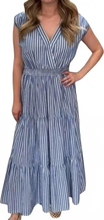 Mersea Cassis Maxi Dress In Blue
