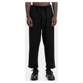 Andrea Ya'aqov Broeken, Heren, Zwart, XL, Wol, Raw Wool Blend Pants