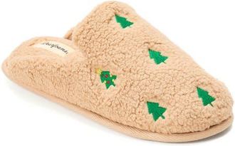 Dearfoams Teddy Tab Scuff Slipper in Latte at Nordstrom, Size X-Large