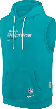 Nike Miami Dolphins Sideline Nike Mens Dri-FIT NFL Sleeveless Pullover Hoodie in Green | 03B43GT9P-0CN